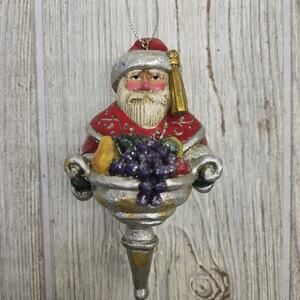 Pam Schifferl‎ Santa Claus W/ Fruit Basket Midwest Cannon Falls 5" Ornament
